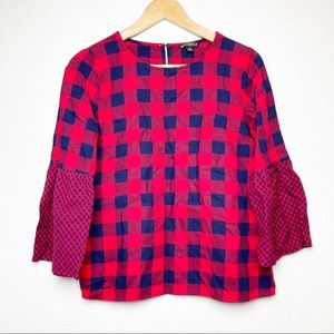 J. Crew Mercantile Buffalo Plaid Top